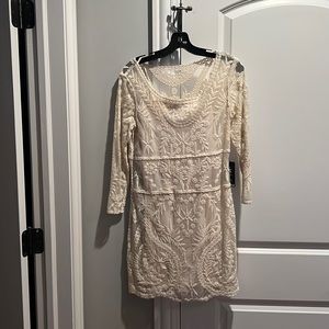 Express white lace mini dress